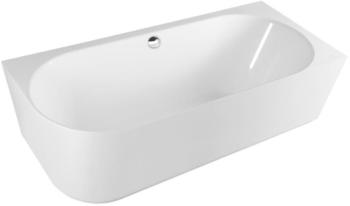 polysan Asymmetrische Badewanne Sussi R 160 x 70 cm Marmor gegossen rechts weiß (90191R)