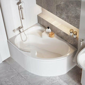 Ravak Asymmetrische Badewanne Rosa I 140 x 105 cm Acrylat links weiß (RO1400L)