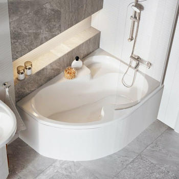 Ravak Asymmetrische Badewanne Rosa I 140 x 105 cm Acrylat rechts weiß (RO1400P)