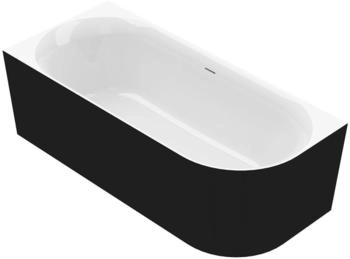 Ottofond Badewanne Mince Corner Rechts 180x80cm Schwarz Wei&szlig;