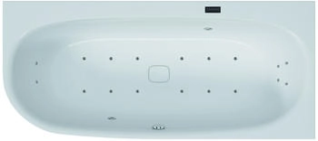 Hoesch iSensi Monolith mit Whirlsystem vorwand halbkreis 180x80cm Weiß (3835i.010305001)