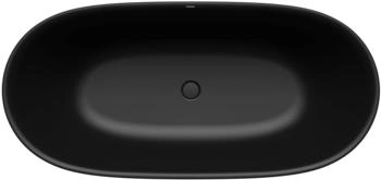 Kaldewei Meisterstück Oyo Duo 1050 Badewanne ohne Überlauf Ablaufdeckel emailliert schwarz matt 100 (205043540676)