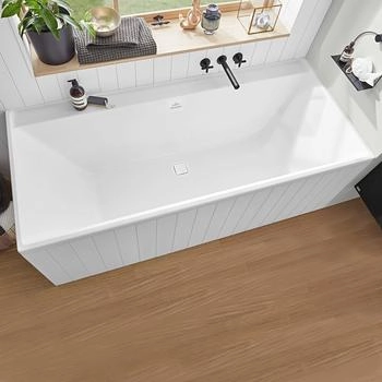 Villeroy & Boch Collaro Duo Badewanne rechteckig 170 x 75 cm weiß alpin (UBA170COR2PV-01)
