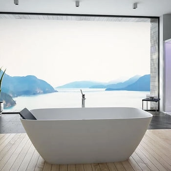 Hoesch LaSenia Freistehende Badewanne flach 170 x 75 cm Weiß matt (4502L013)