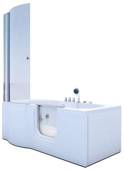 AcquaVapore Seniorendusche und Wanne mit Whirlpool 85x170cm weiß