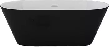 Jet-Line Badewanne Design LAUSANNE II schwarz Freistehend (4464)