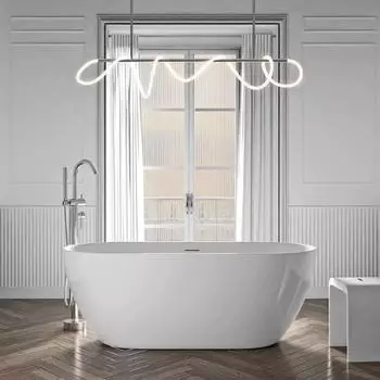 Bernstein Jazz Plus 2.0 Freistehende Badewanne Acryl Wei&szlig; gl&auml;nzend 160x75x59cm (Jazz Plus 2.0)