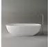 Bernstein Ocean Stone Freistehende Badewanne Mineralguss Weiß Matt 180x87cm