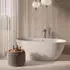 Kludi Resa O Ovale freistehende Badewanne 180x80cm, weiß matt (51BF0153)