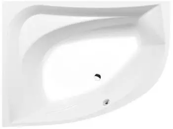 polysan Tanya L Asymmetrische Badewanne 160x120x49cm Links, Weiß (65119)