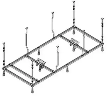 Hoesch Spezial-Untergestell f&uuml;r Badewanne Rechteck 170x75cm (120901)