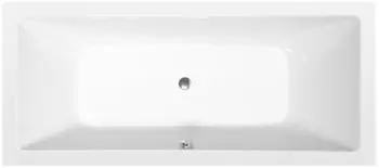 polysan KRYSTA Eckige Badewanne 180x70x39cm, Wei&szlig; (72906)