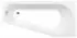polysan PROJECTA Asymmetrische Badewanne 160x80x44cm, weiß (21111)