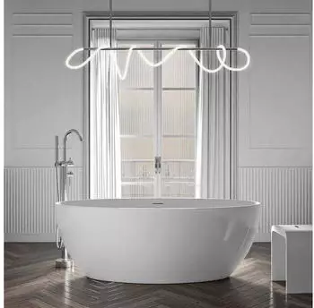 Bernstein Terra 2.0 Freistehende Badewanne Acryl Weiß glänzend 160x80cm (37313)