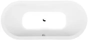 polysan Viva O ovale Badewanne mit Füßen, 175x80x47cm, weiß (79119)