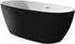 Sanotechnik Manhatten Freistehende Ovale Badewanne Kunststoff 170x82x60cm Schwarz/Weiß (G9030)
