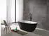 Sanotechnik Manhatten Freistehende Ovale Badewanne Kunststoff 170x82x60cm Schwarz/Weiß (G9030)