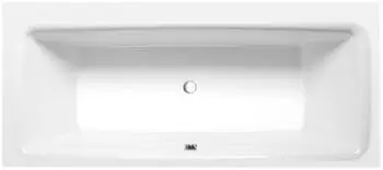 polysan KVADRA Rechteckige Badewanne mit Rahmengestell 180x80x47cm, weiß (17711)