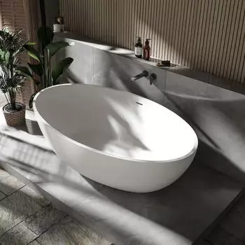 Bernstein Relax Freistehende Badewanne Mineralguss 176x103x55cm (RELAX)