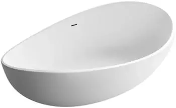 Bernstein Wave Freistehende Badewanne Acryl Wei&szlig; Matt 180x110x62cm