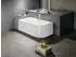 polysan VIVA L Monolith Asymmetrische Badewanne Acryl 170x75x60cm, links, weiß (70119M)