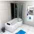 AcquaVapore K50-L32-WP Whirlpool Duschkabine mit Wanne 170x100cm, ESG-Sicherheitsglas, schwarz (K50-L32-WP)