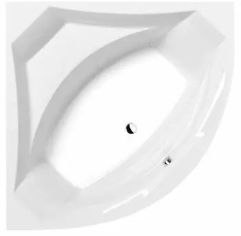 polysan Rosana Eckbadewanne 140x140x49cm, wei&szlig;, freistehend (64119)