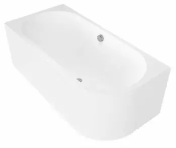 polysan VIVA L Monolith Asymmetrische Badewanne 180x75x60cm, links, wei&szlig; (72099M)