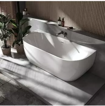 Bernstein Lena Vorwand-Badewanne Acryl Wei&szlig; Gl&auml;nzend 170x75cm