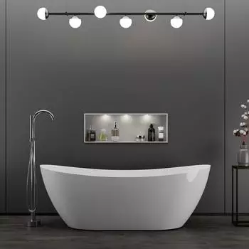 Bernstein Dalia Freistehende Badewanne Sanit&auml;racryl Wei&szlig; gl&auml;nzend 170x72x60cm (Dalia)