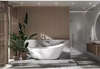 Bernstein Sophie Freistehende Badewanne Acryl Wei&szlig; 190x80cm