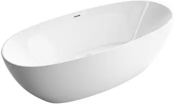 Bernstein Belaqua Freistehende Badewanne Acryl Wei&szlig; 170x80x58cm