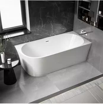 Bernstein Nova Corner Freistehende Eck-Badewanne Acryl Wei&szlig; gl&auml;nzend 170x80x60cm (NOVA CORNER R)