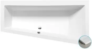 polysan ANDRA R SLIM asymmetrische Eckbadewanne 180x90x45cm, weiß (78771S)