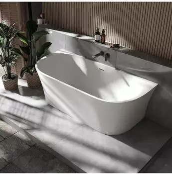 Bernstein Nova freistehende Badewanne, Acryl, weiß matt, 170x80cm