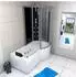 AcquaVapore K50-L30-WP-EC Whirlpool-Duschkabine mit Wanne 170x100cm, ESG-Sicherheitsglas, schwarz (K50-L30-WP-EC)