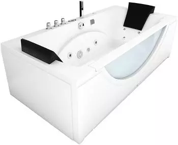 AcquaVapore Whirlpool-Eckbadewanne W81R-TH-C-SC 180x90cm, Radio, Farblicht, aktive Schlauch-Reinigung (W81R-TH-C-SC)