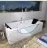 AcquaVapore Whirlpool-Badewanne W81R-TH-B-SC 180x90cm, Radio, Farblicht, aktive Schlauch-Reinigung (W81R-TH-B-SC)