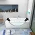 AcquaVapore W81H-TH-C-SC Whirlpool-Eckbadewanne 180x90cm, weiß, Kunststoff (W81H-TH-C-SC)