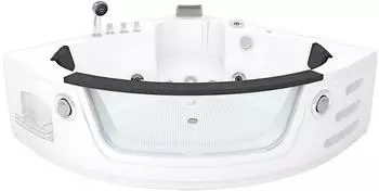 AcquaVapore W05R-SC Whirlpool-Eckbadewanne 140x140cm, wei&szlig;, mit Radio und Farblicht (W05R-SC)