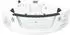 AcquaVapore W05R-SC Whirlpool-Eckbadewanne 140x140cm, weiß, mit Radio und Farblicht (W05R-SC)