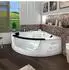 AcquaVapore W05R-SC Whirlpool-Eckbadewanne 140x140cm, weiß, mit Radio und Farblicht (W05R-SC)