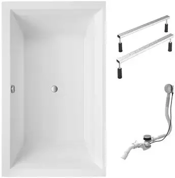 Schulte Mare Rechteck-Badewanne Sanitäracryl weiß 190x120cm (D282561912-EC-4)