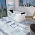 AcquaVapore W81H-TH-A Whirlpool-Eckbadewanne 90x180cm, weiß, Kunststoff (W81H-TH-A-SC)