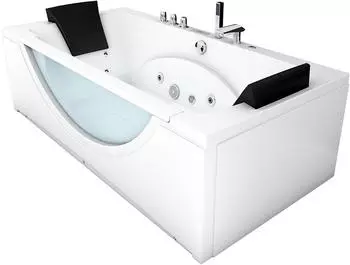 AcquaVapore W81-TH-A Whirlpool-Eckbadewanne 90x180cm mit Farblichtherapie (W81-TH-A)