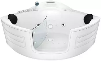 AcquaVapore W70-TH Whirlpool-Eckbadewanne mit T&uuml;r 150x150cm, wei&szlig; (W70-TH-EA)
