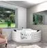 AcquaVapore W70-TH Whirlpool-Eckbadewanne mit Tür 150x150cm, weiß (W70-TH-EA)