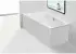 Hoesch Thasos Glasverkleidung Ecke weiß 150x100cm (47032.550)