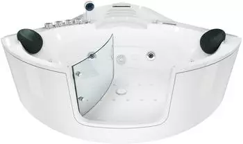 AcquaVapore Whirlpool-Eckbadewanne W60H-TH-SC 140x140cm mit Tür (W60H-TH-SC)