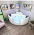 AcquaVapore Whirlpool-Eckbadewanne W60H-TH-SC 140x140cm mit Tür (W60H-TH-SC)